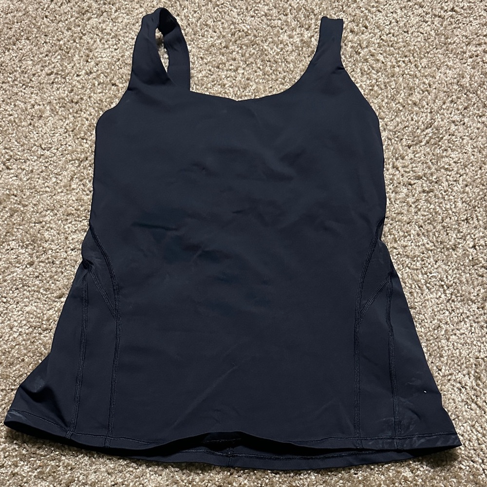 Lululemon Rise and Flow strappy Black Tank Top
